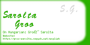 sarolta groo business card